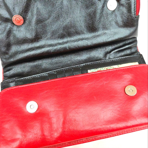 Elegant Red Leather Clutch - Picture 7 of 10
